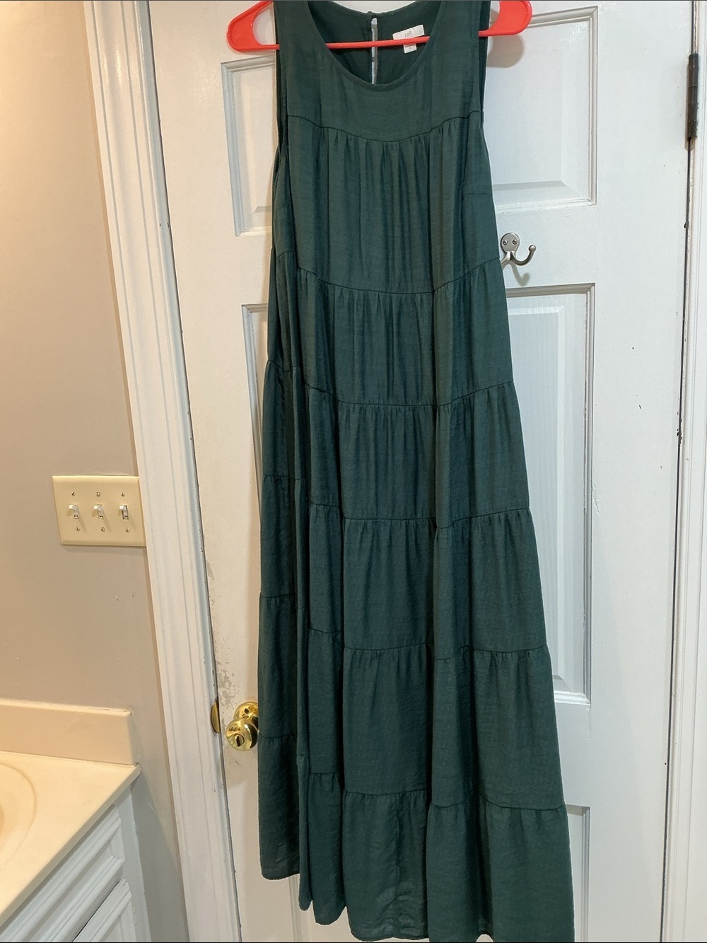 J. Jill Forest Green Tiered Maxi Dress - Picture 2 of 8